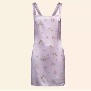 NWT Reformation Darcey Dress Sunday Purple Floral Mini Silk Size 2